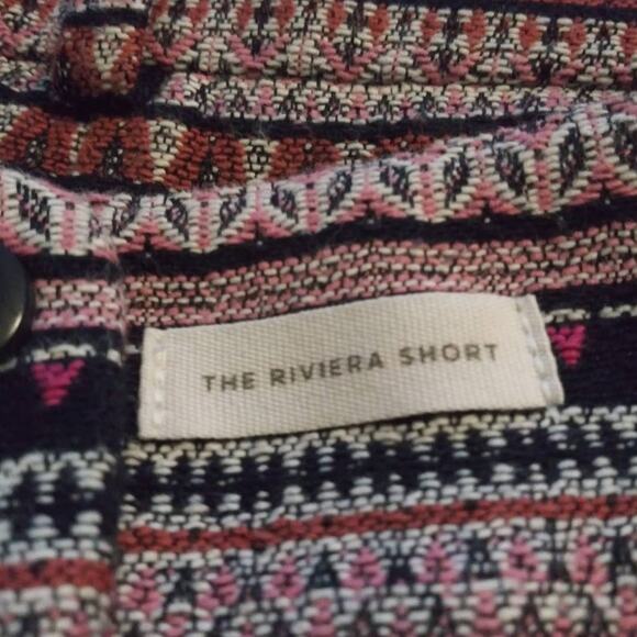 Ann Taylor Loft The Riviera Short Textured Jacquard Tribal Aztec Striped Sz 4 - Picture 6 of 8